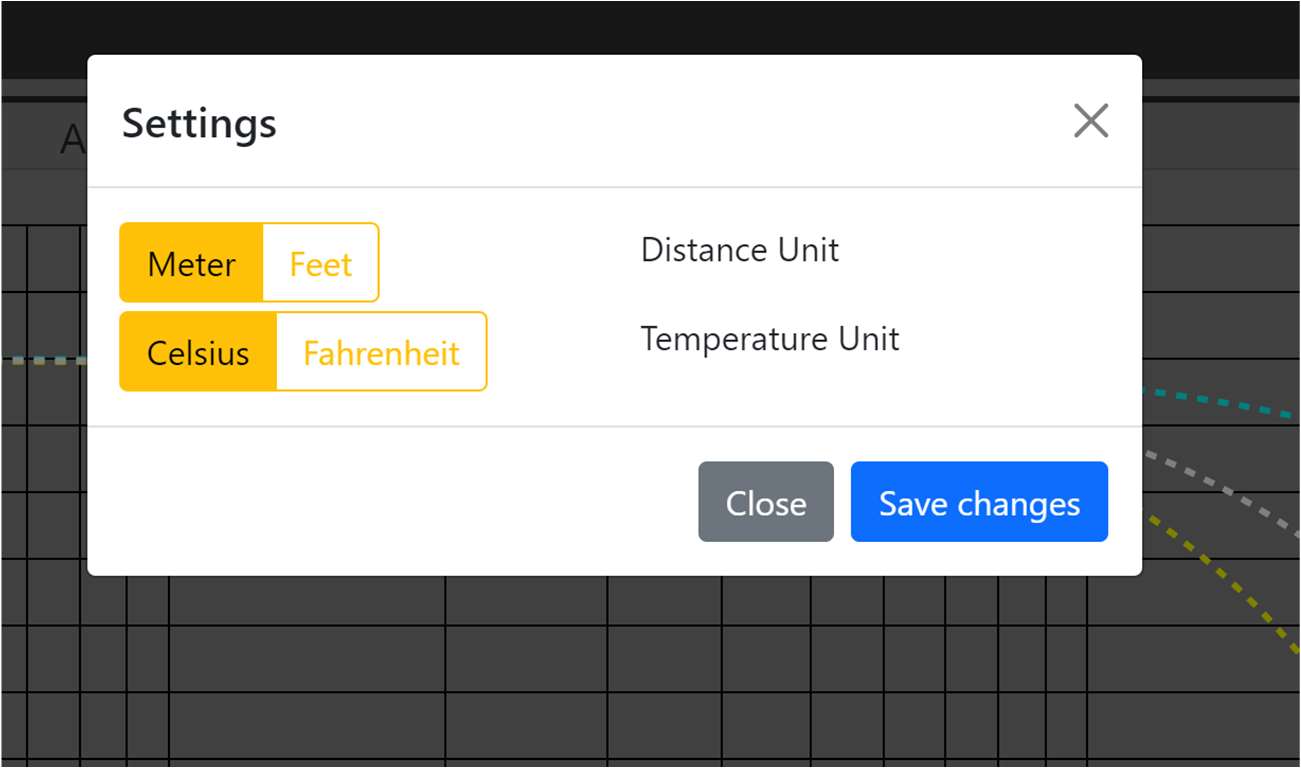 Atmosphere-Analyzer-Einstellungen