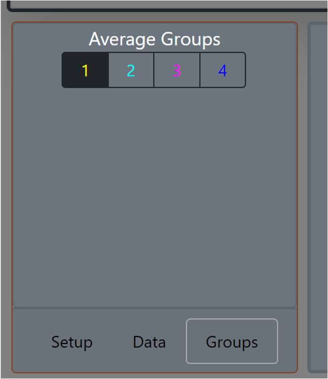 Average Groups – Sensor-Zuweisung zu Gruppen 1–4